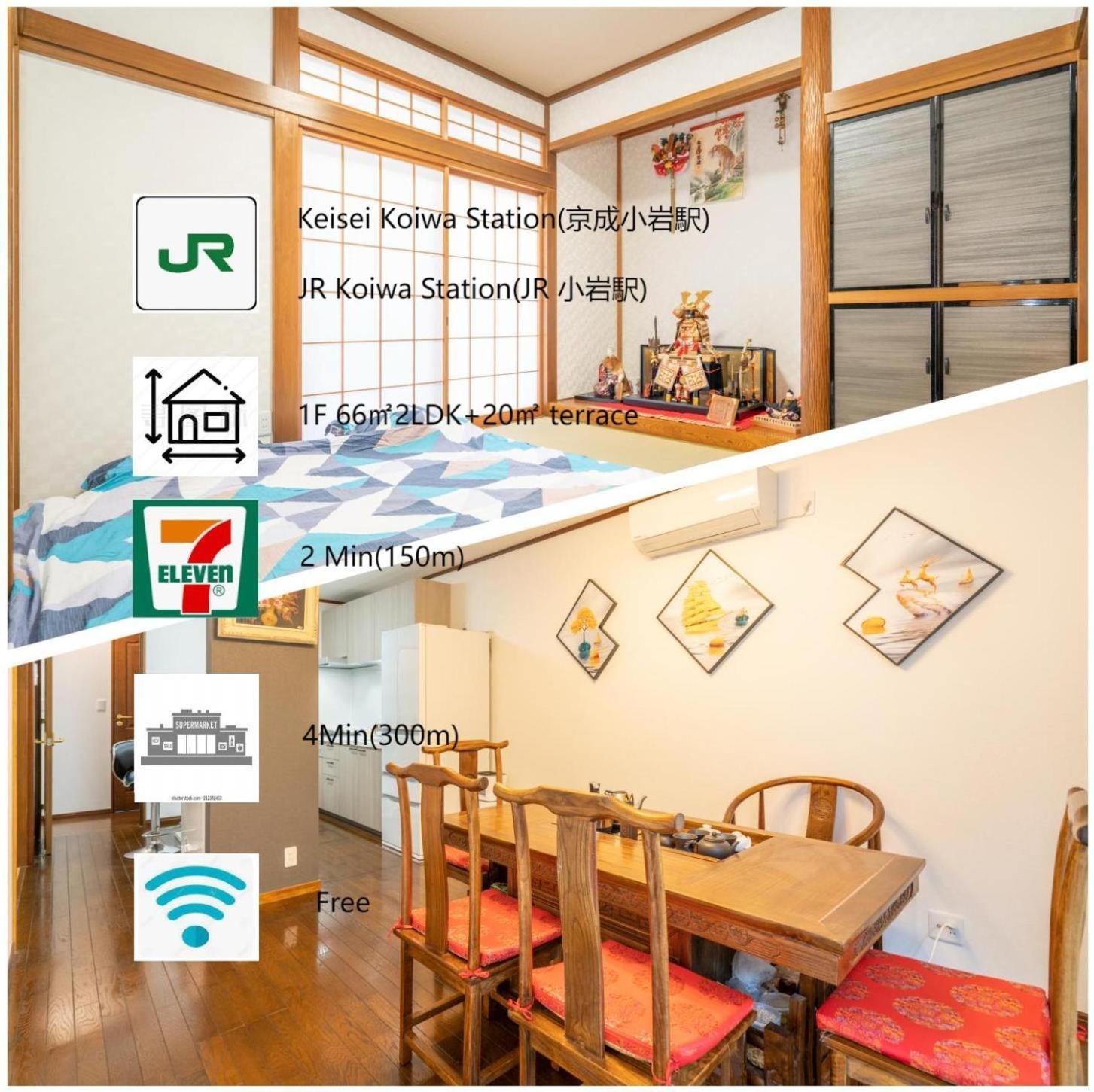 Jr 66sqm 1f Family 2ldk Jr Koiwa-keisei Koiwa-asakusa-oshiage-shinjuku-ueno Appartamento *